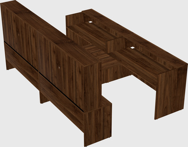 Shared u-shaped reception desks