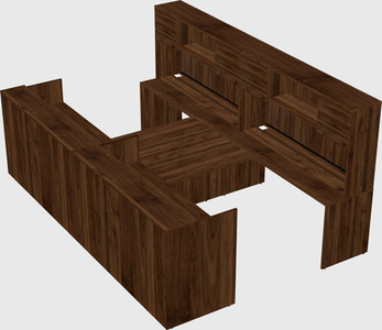Shared u-shaped reception desks