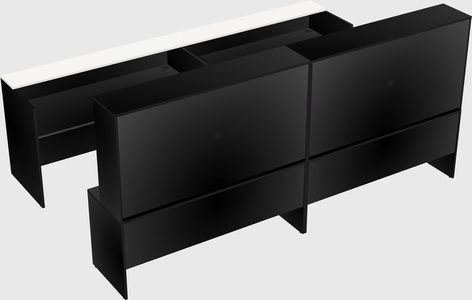 Shared u-shaped reception desks