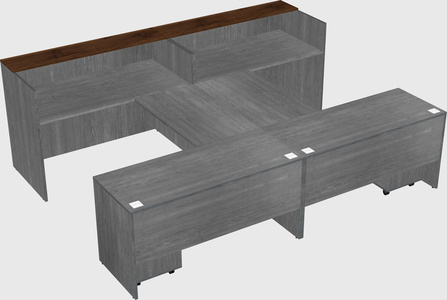 Shared u-shaped reception desks