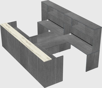 Shared u-shaped reception desks