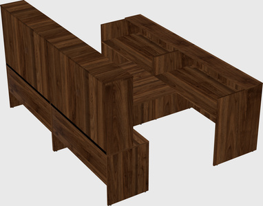 Shared u-shaped reception desks