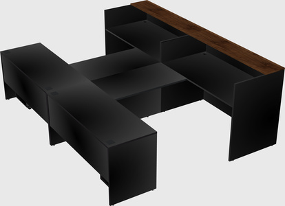 Shared u-shaped reception desks