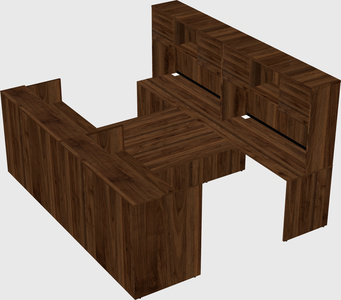 Shared u-shaped reception desks