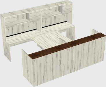 Shared u-shaped reception desks