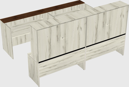Shared u-shaped reception desks