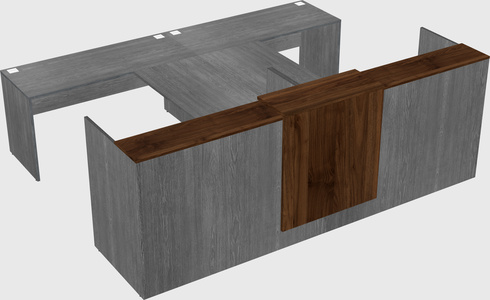 Shared u-shaped reception desks