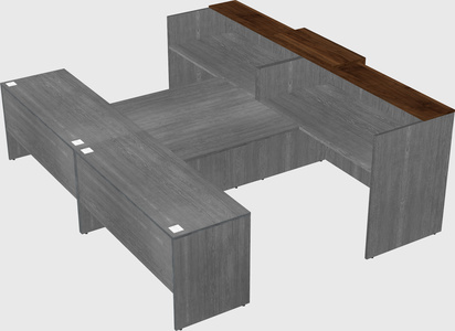 Shared u-shaped reception desks