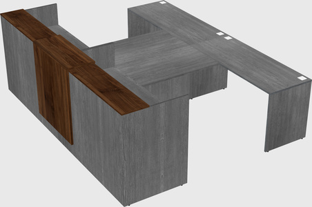 Shared u-shaped reception desks