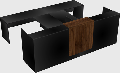 Shared u-shaped reception desks