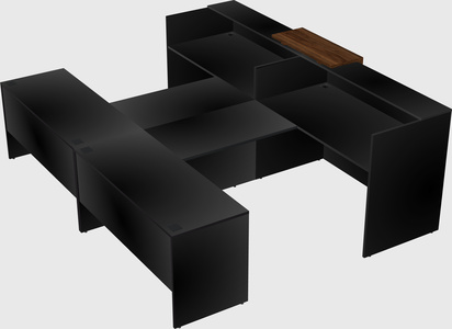 Shared u-shaped reception desks