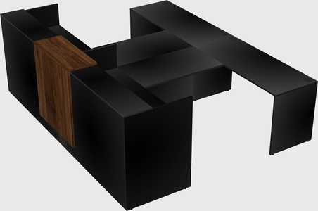 Shared u-shaped reception desks