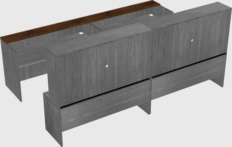 Shared u-shaped reception desks