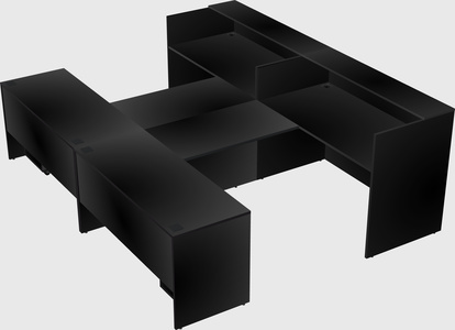 Shared u-shaped reception desks