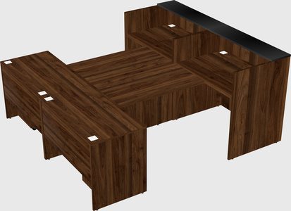 Shared u-shaped reception desks