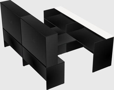 Shared u-shaped reception desks