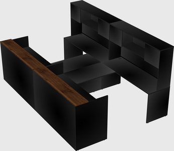Shared u-shaped reception desks