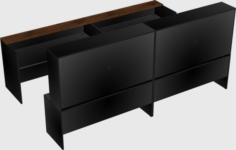 Shared u-shaped reception desks