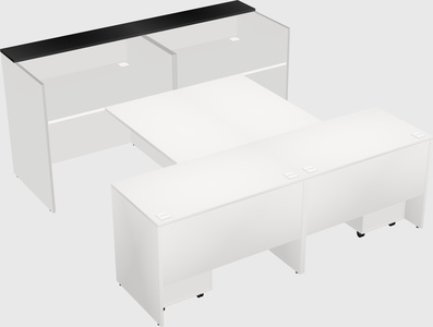 Shared u-shaped reception desks