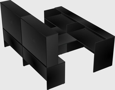 Shared u-shaped reception desks