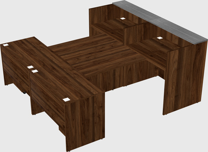 Shared u-shaped reception desks