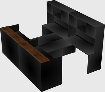 Shared u-shaped reception desks