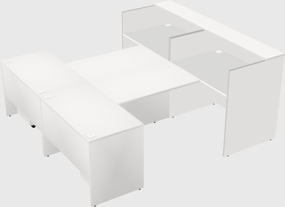 Shared u-shaped reception desks