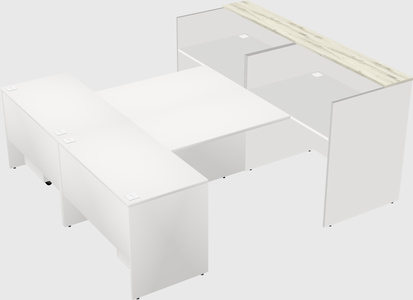 Shared u-shaped reception desks