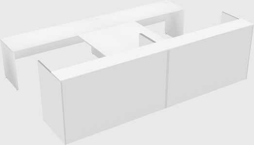 Shared u-shaped reception desks