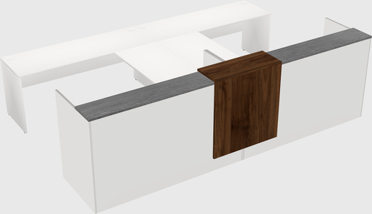 Shared u-shaped reception desks
