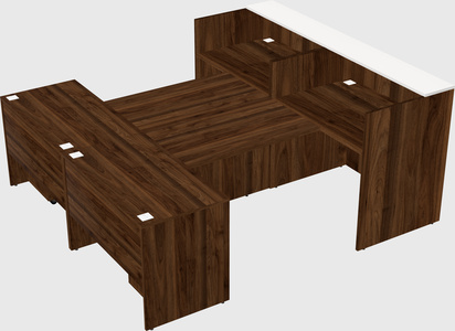 Shared u-shaped reception desks