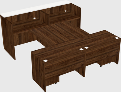Shared u-shaped reception desks