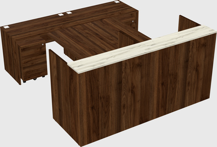 Shared u-shaped reception desks