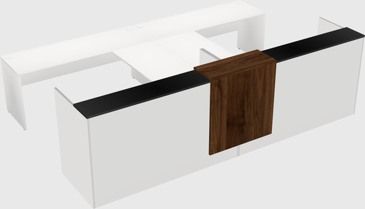 Shared u-shaped reception desks