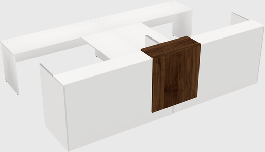 Shared u-shaped reception desks