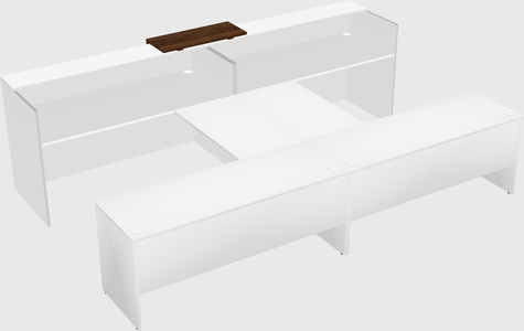 Shared u-shaped reception desks
