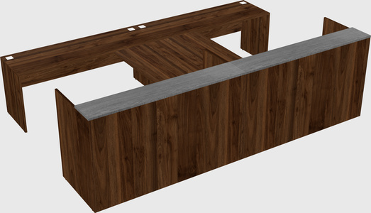 Shared u-shaped reception desks
