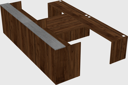 Shared u-shaped reception desks