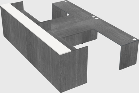 Shared u-shaped reception desks