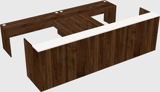 Shared u-shaped reception desks