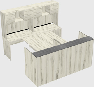 Shared u-shaped reception desks