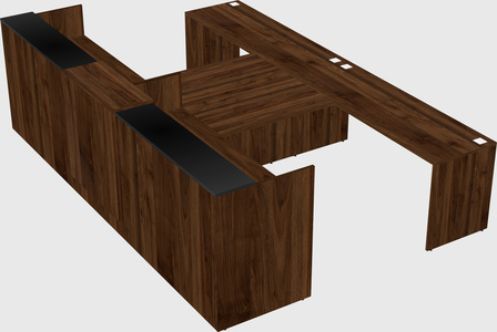Shared u-shaped reception desks