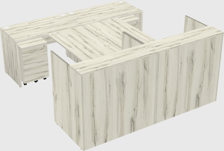 Shared u-shaped reception desks