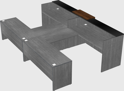 Shared u-shaped reception desks