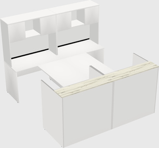 Shared u-shaped reception desks