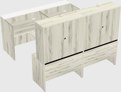 Shared u-shaped reception desks
