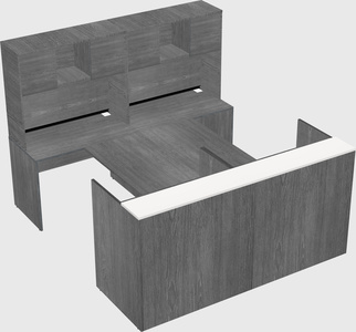 Shared u-shaped reception desks