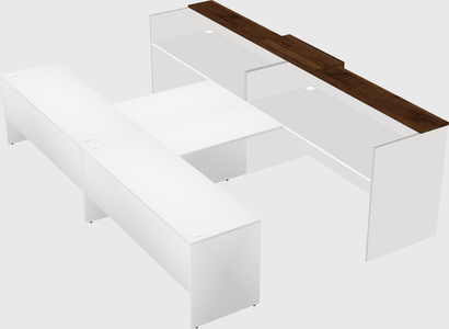 Shared u-shaped reception desks