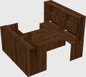 Shared u-shaped reception desks