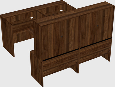 Shared u-shaped reception desks